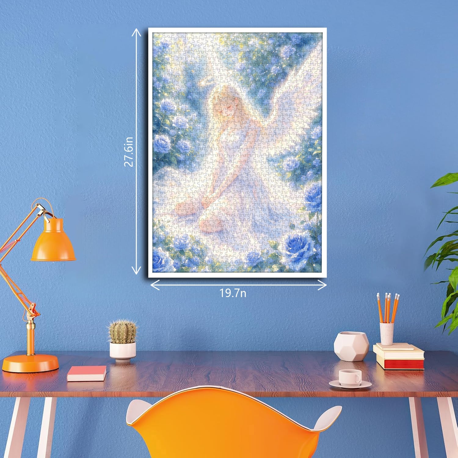 Azure Rose Angel Jigsaw Puzzle 1000 Piece