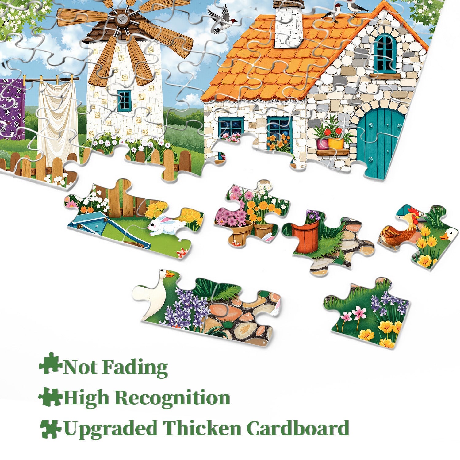 Windmill Pet Courtyard Jigsaw Puzzle 1000 Pieces