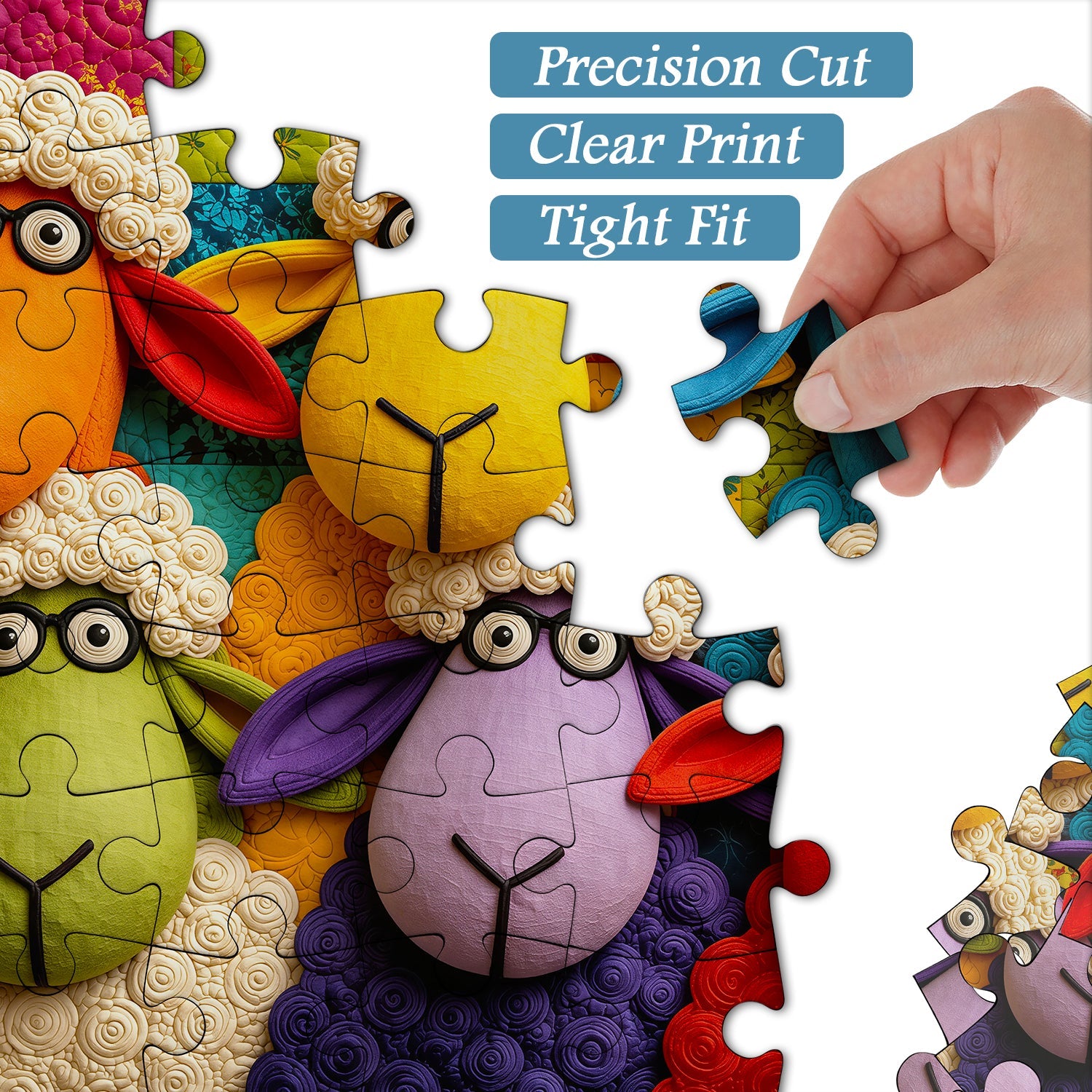 Quilt Sheep Jigsaw Puzzle 1000 Piece