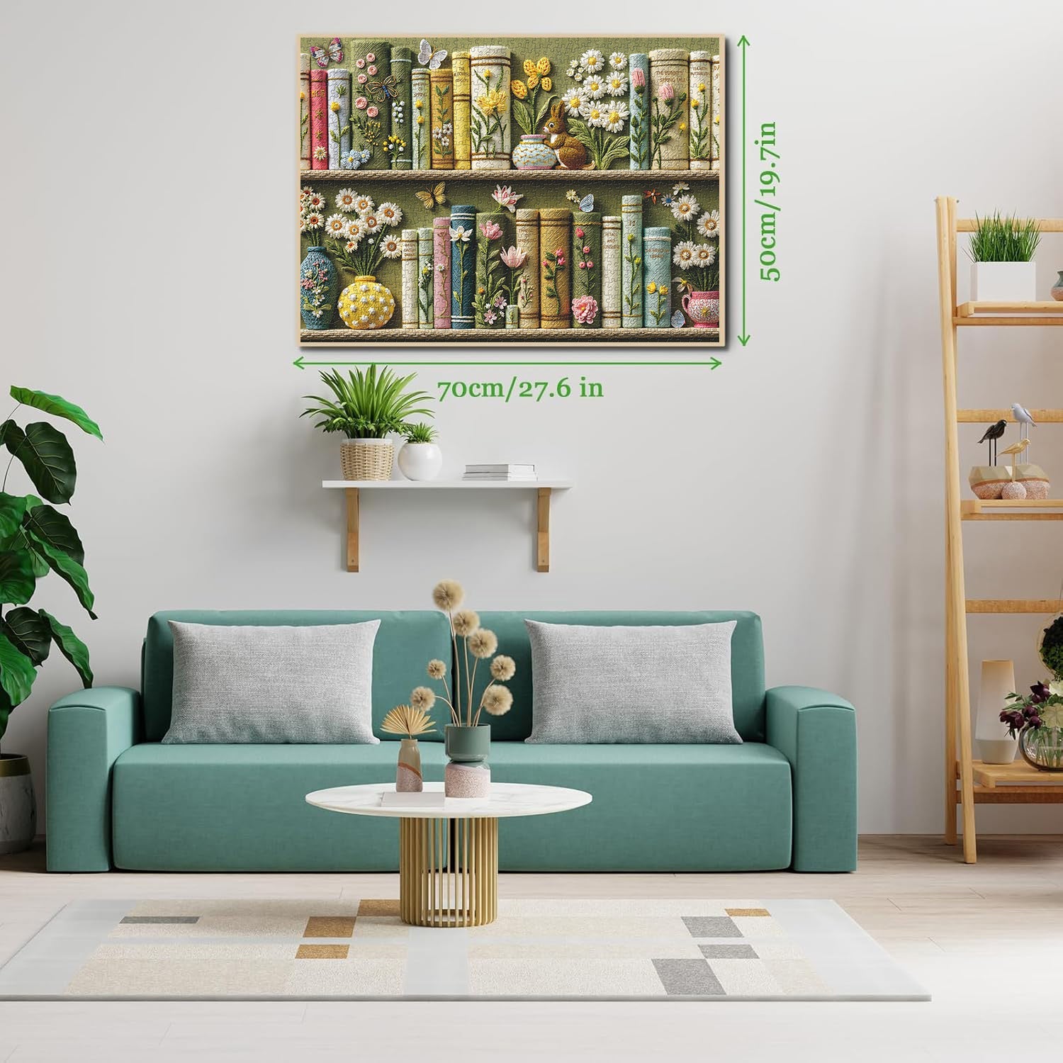 The Bunny  Garden Library Jigsaw Puzzle 1000 Pieces