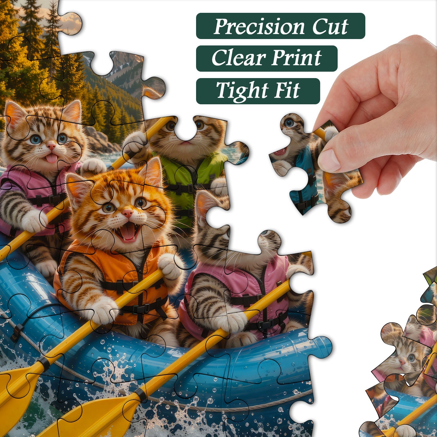 Rafting Kittens Jigsaw Puzzle 1000 Piece