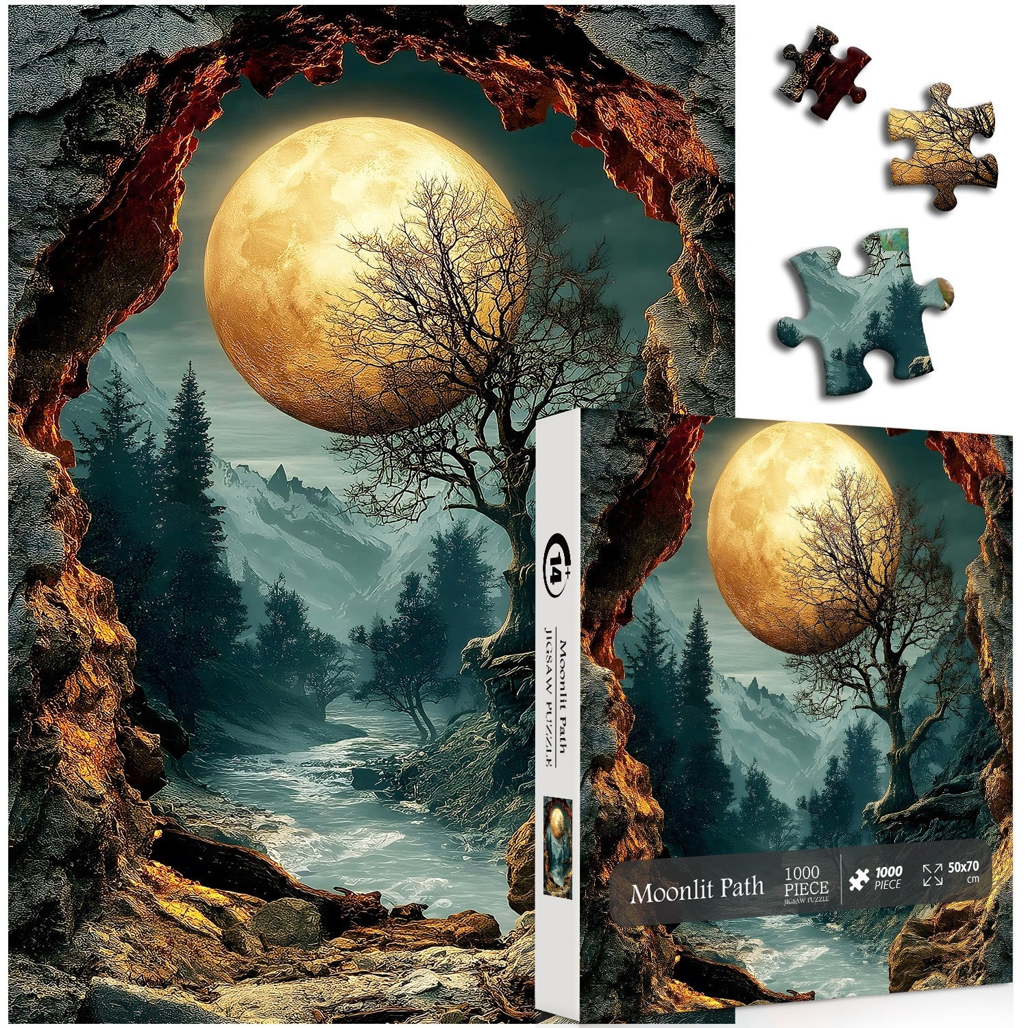Moonlit Path Jigsaw Puzzle 1000 Pieces