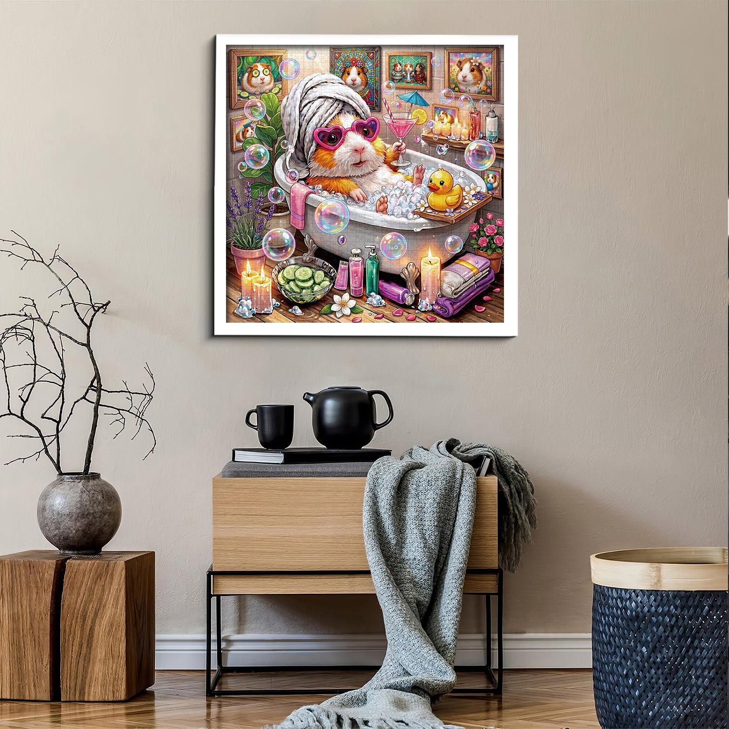 Bathing Guinea Pig Jigsaw Puzzle 1000 Pieces