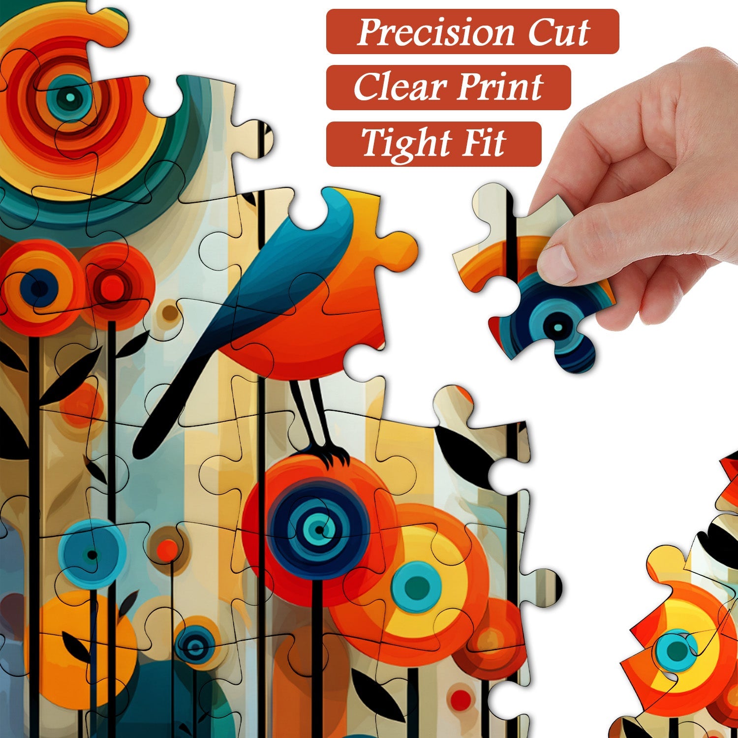 Geometric Bird Jigsaw Puzzle 1000 Pieces