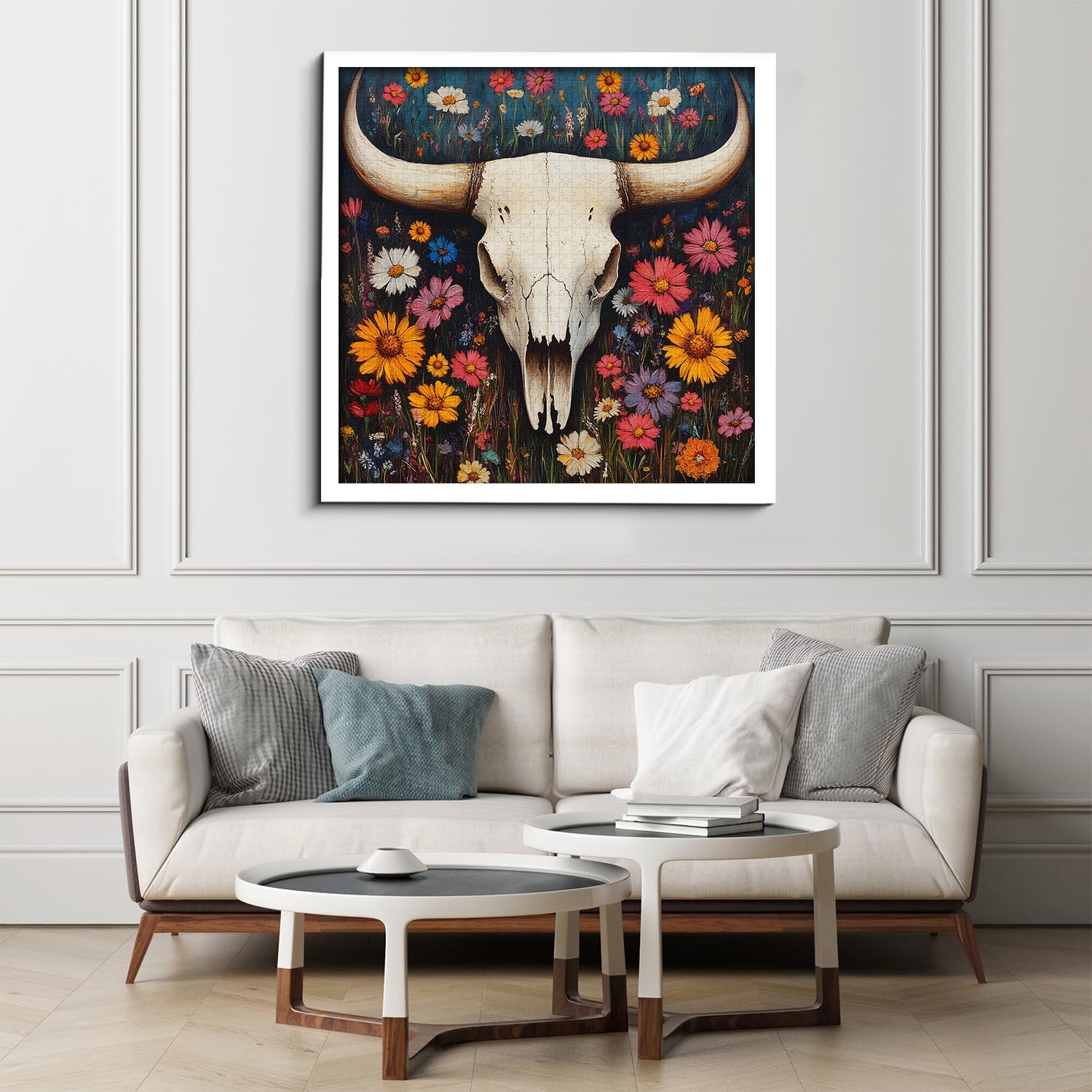 Wildflower Skull Jigsaw Puzzle 1000 Pieces