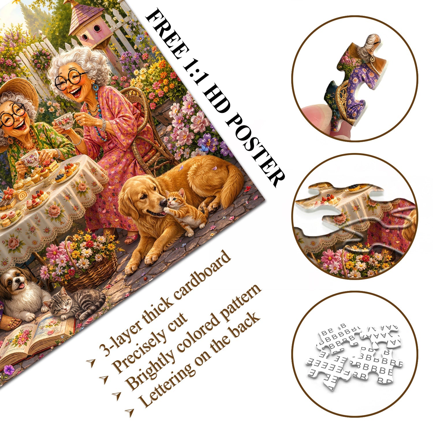 Friends Garden Tea Jigsaw Puzzle 1000 Piece