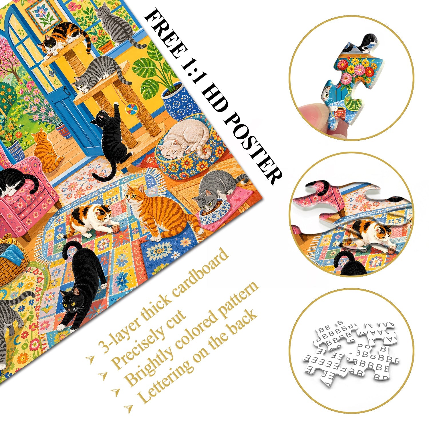 Kitty Cottage Jigsaw Puzzle 1000 Piece