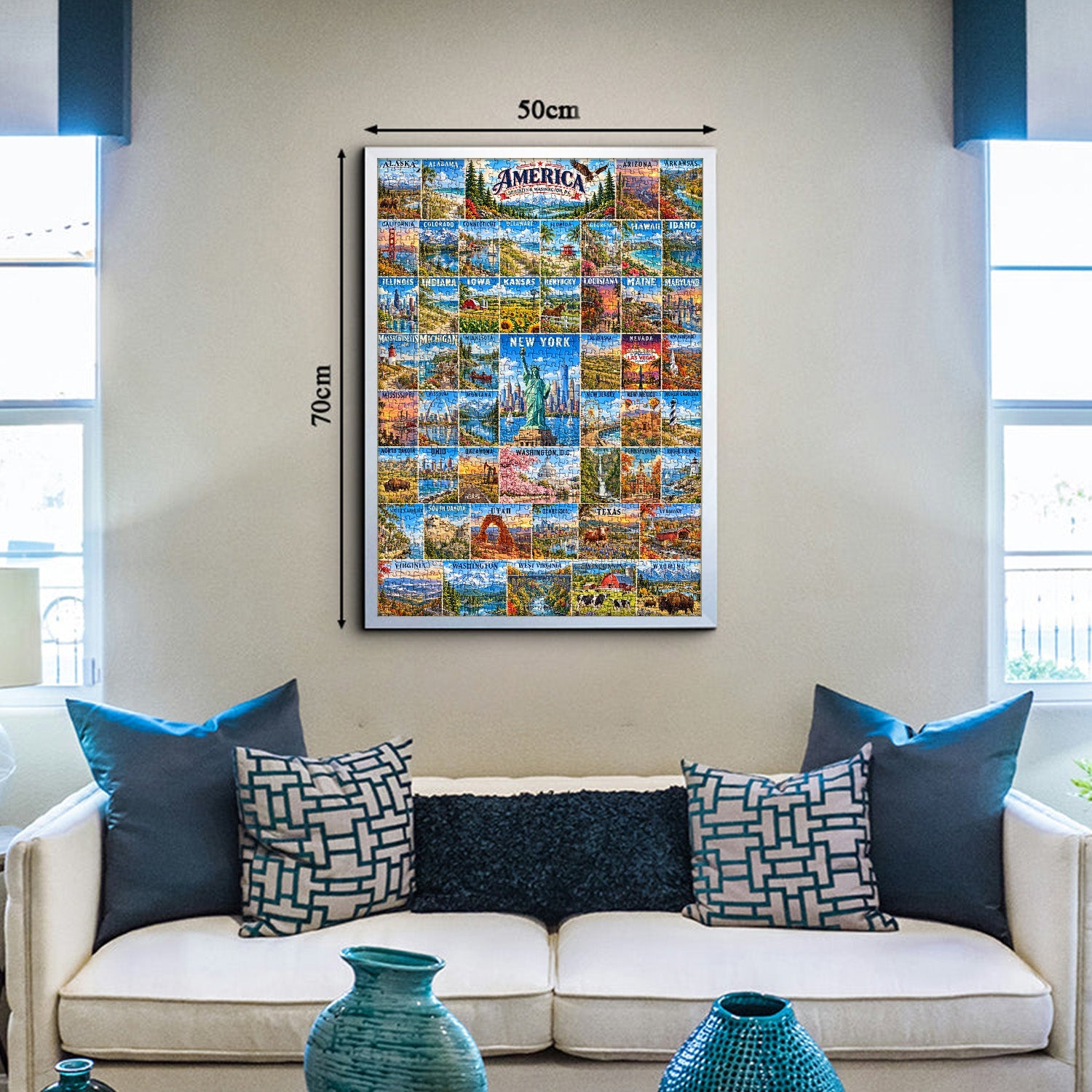 50 States & Washington, D.C Jigsaw Puzzle 1000 Piece