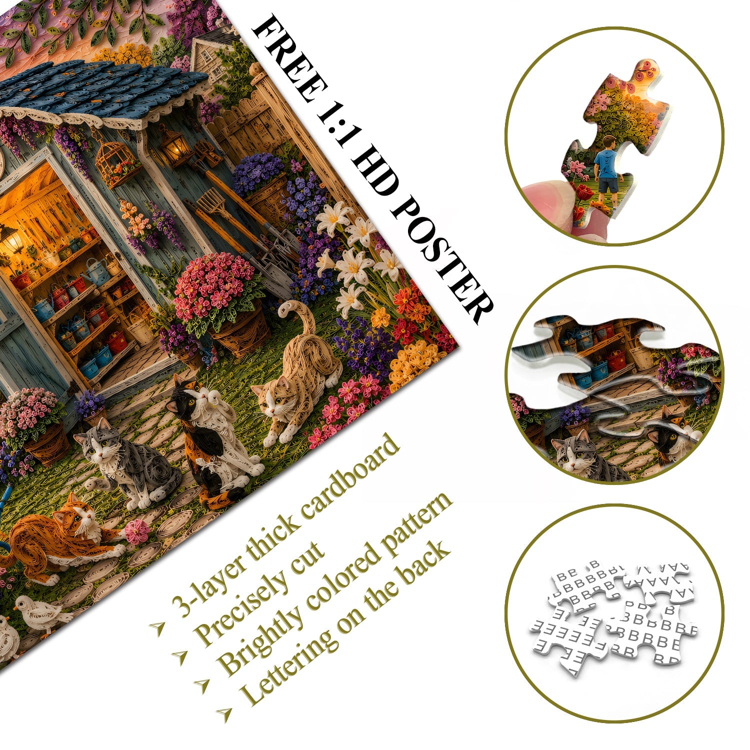 Quilled Yard Jigsaw Puzzle 1000 Piece