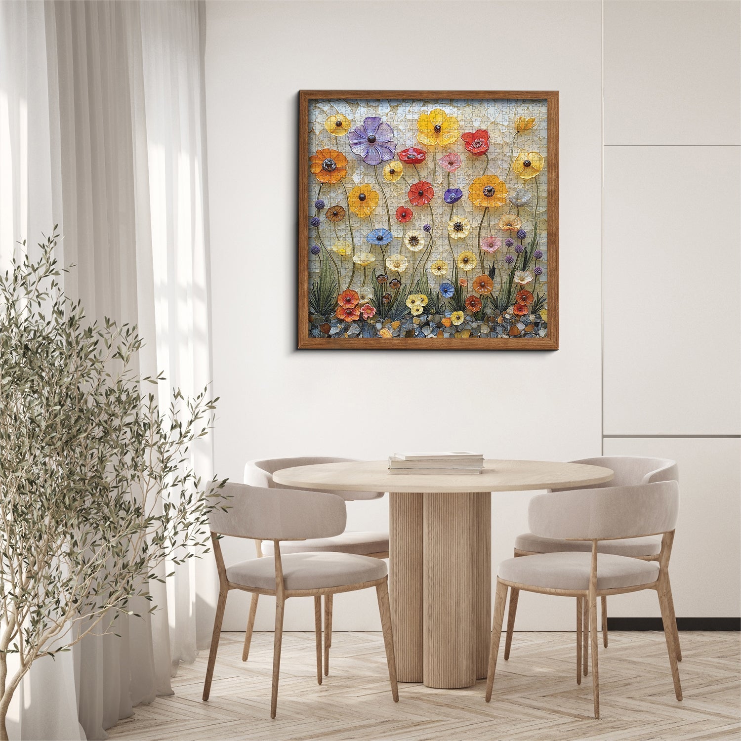 Wildflower Glass Art Jigsaw Puzzle 1000 Pieces