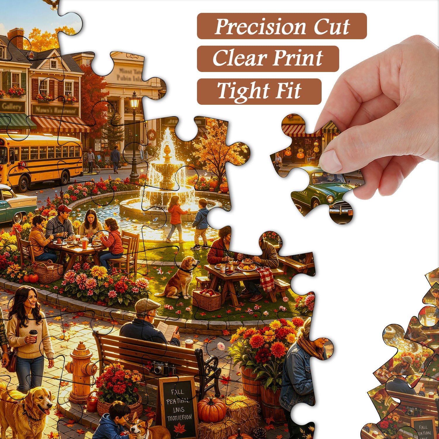Crimson Maple Market Jigsaw Puzzle 1000 Piece