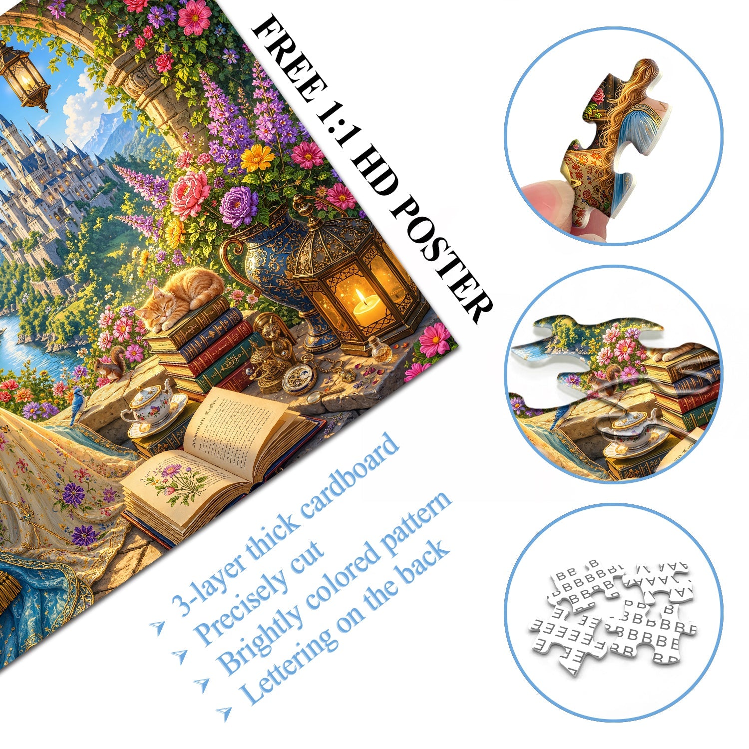 Castle Bloom Dreams Jigsaw Puzzle 1000 Pieces
