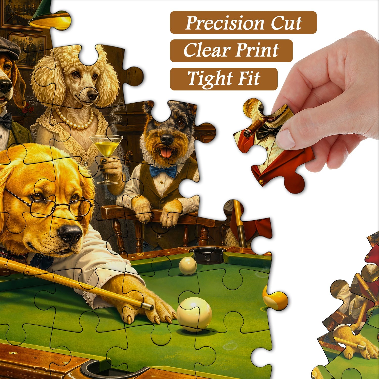 Retro Billiards Dog Jigsaw Puzzle 1000 Piece