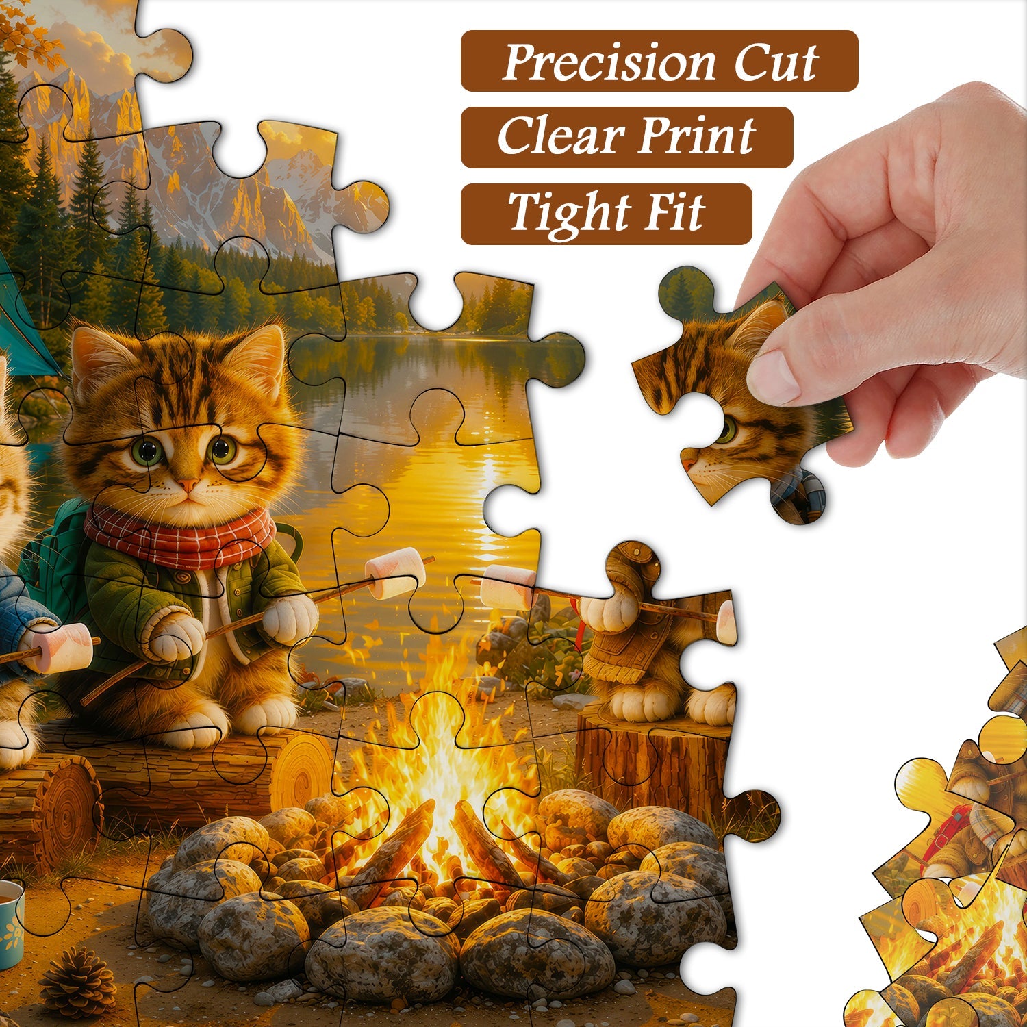 Campfire Kittens Jigsaw Puzzle 1000 Piece