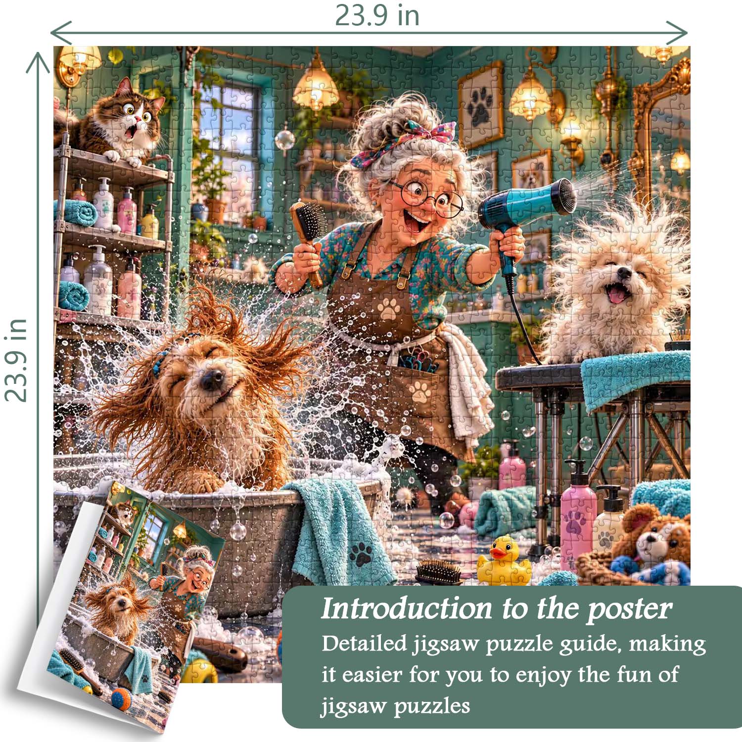 Bath Time Mayhem Jigsaw Puzzle 1000 Piece