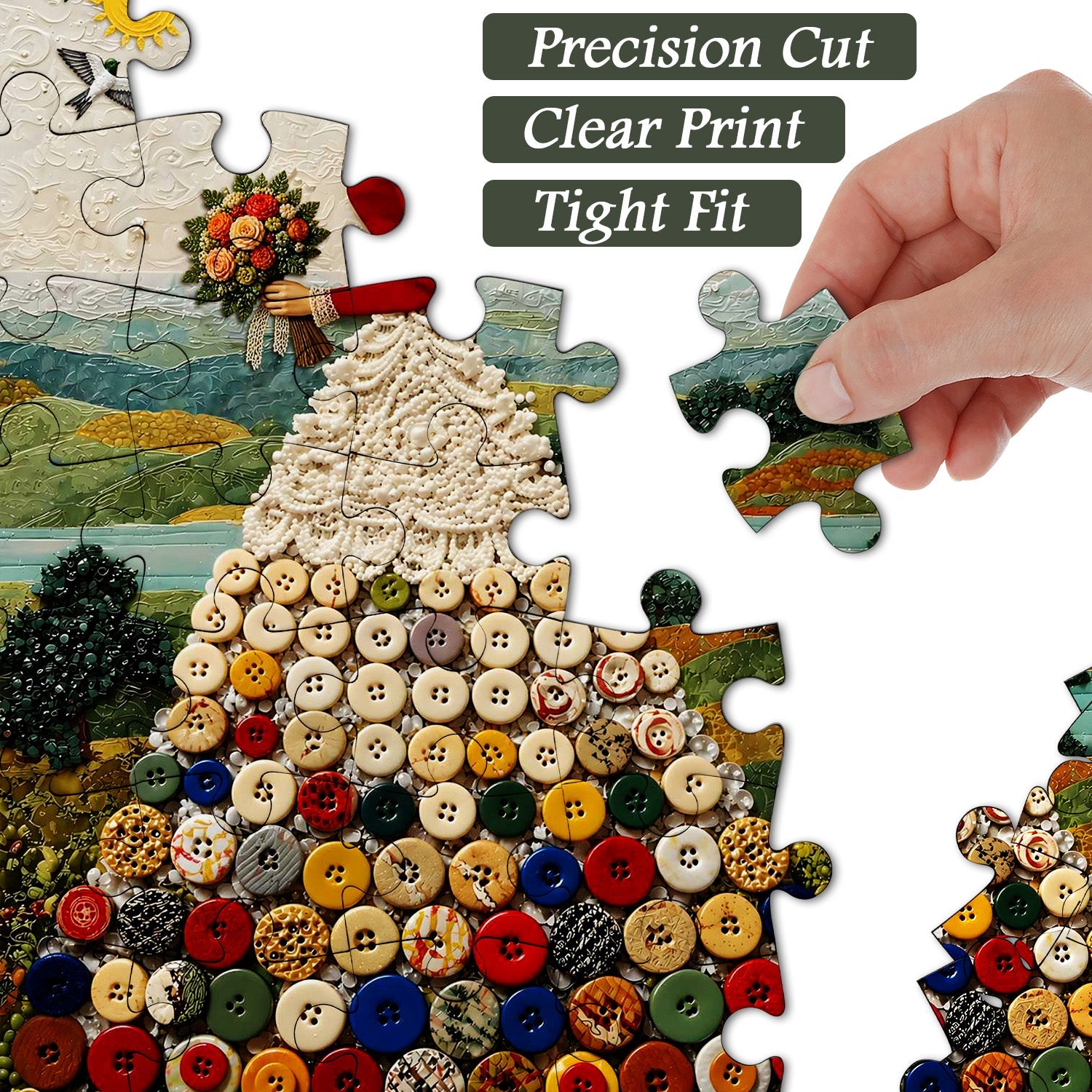 Button Skirt Jigsaw Puzzle 1000 Pieces
