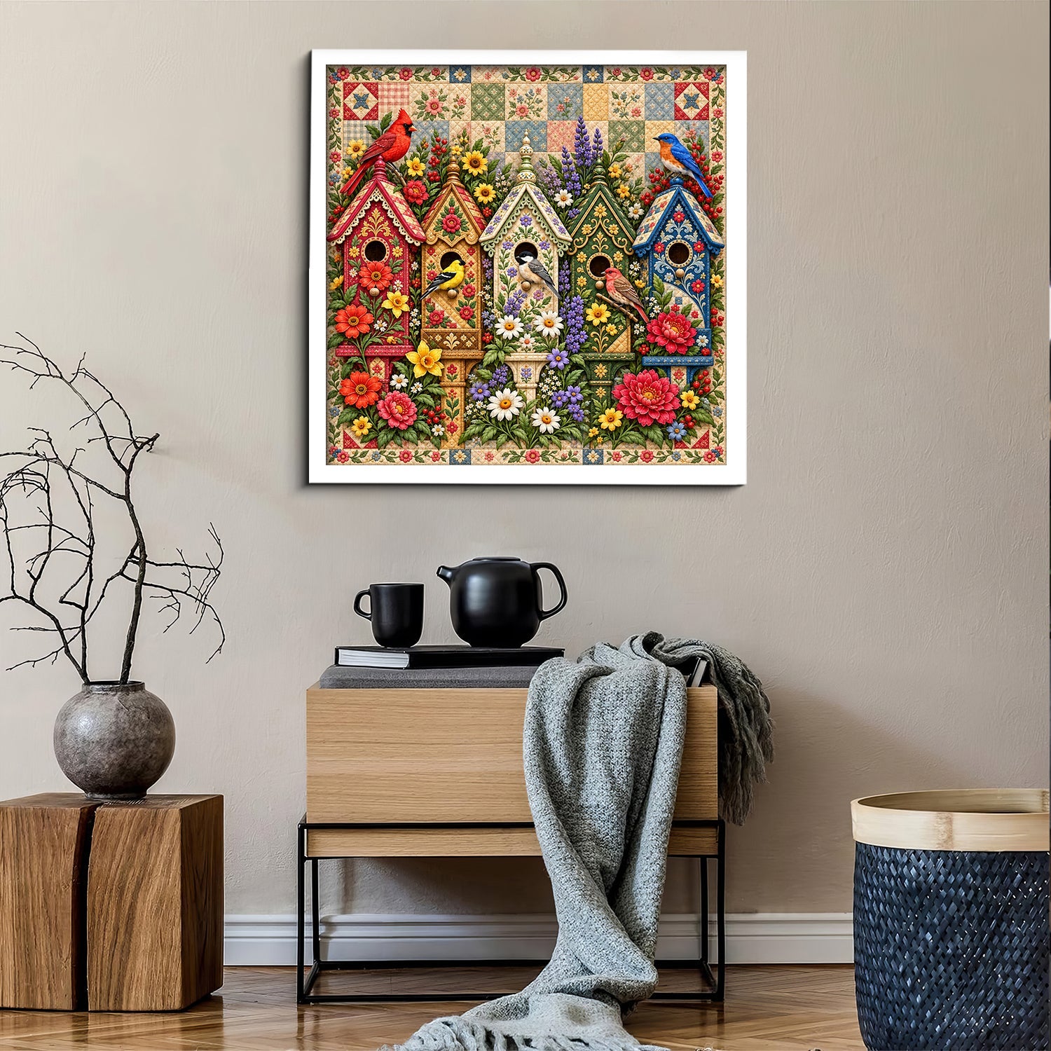 Quilted Bird Haven Jigsaw Puzzle 1000 Piece