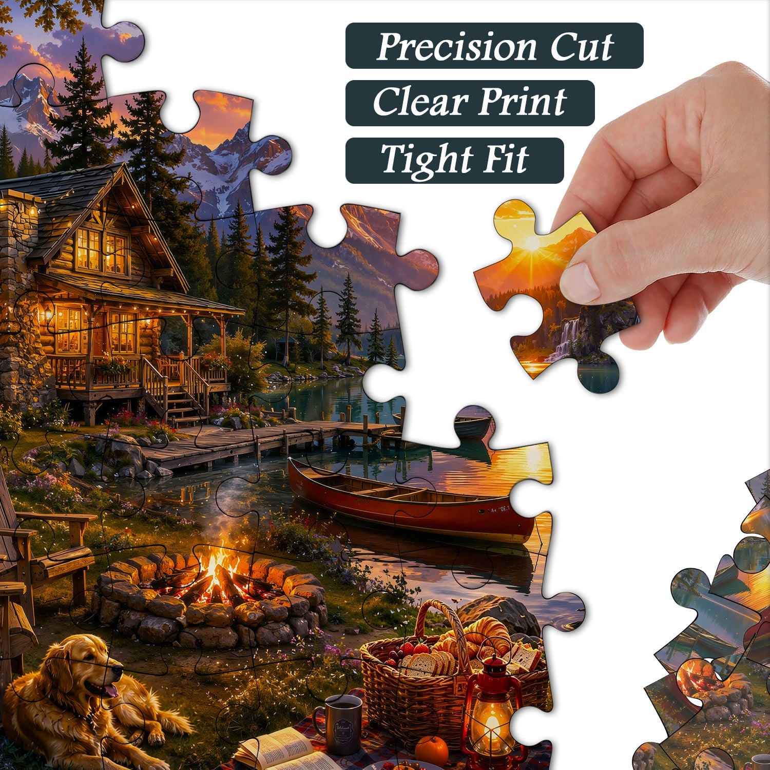 Mountain Lake Haven Jigsaw Puzzle 1000 Piece