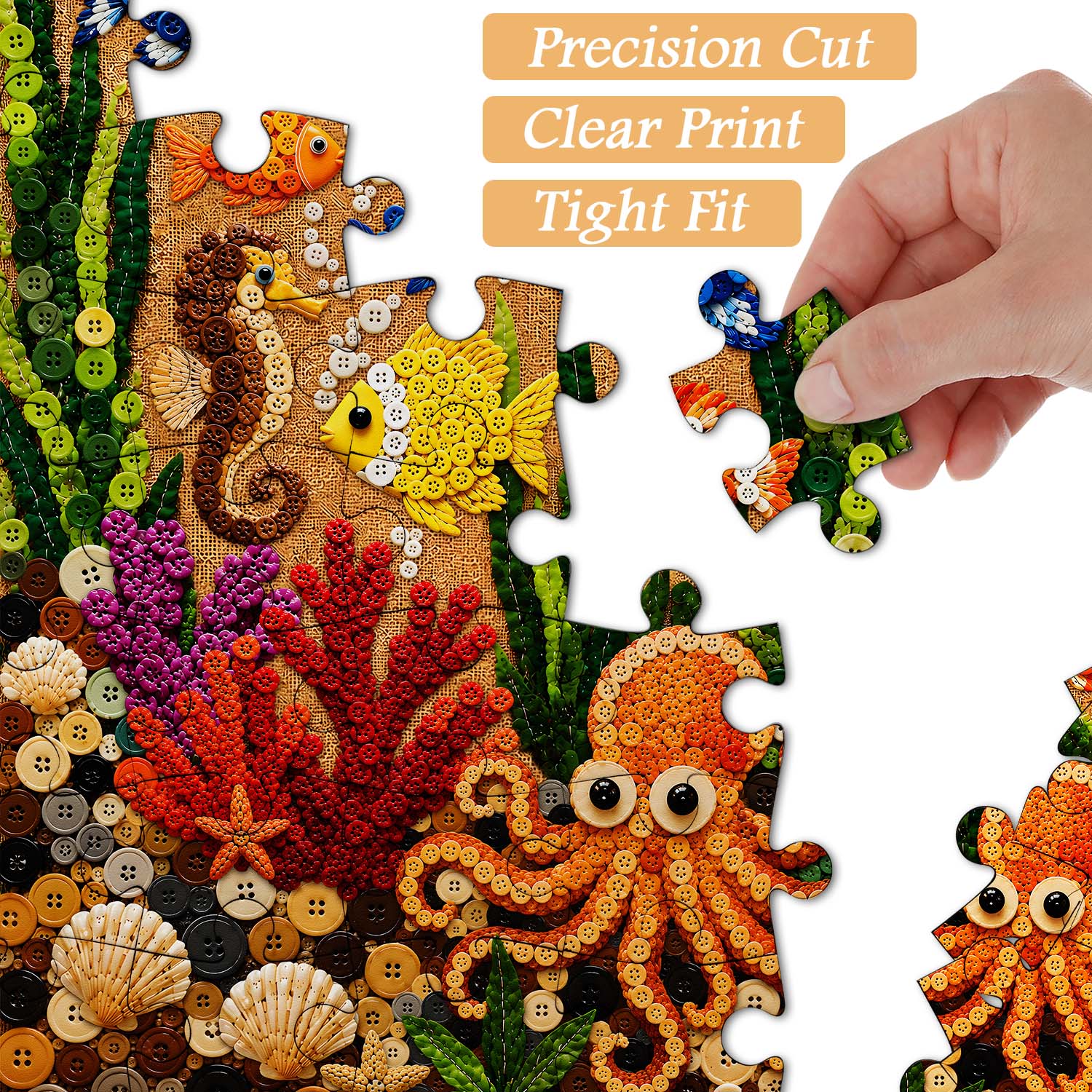 Button Sea Life Jigsaw Puzzle 1000 Pieces