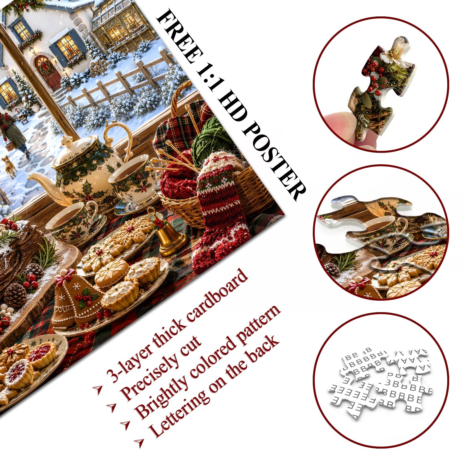 Christmas Window Feast Jigsaw Puzzle 1000 Pieces