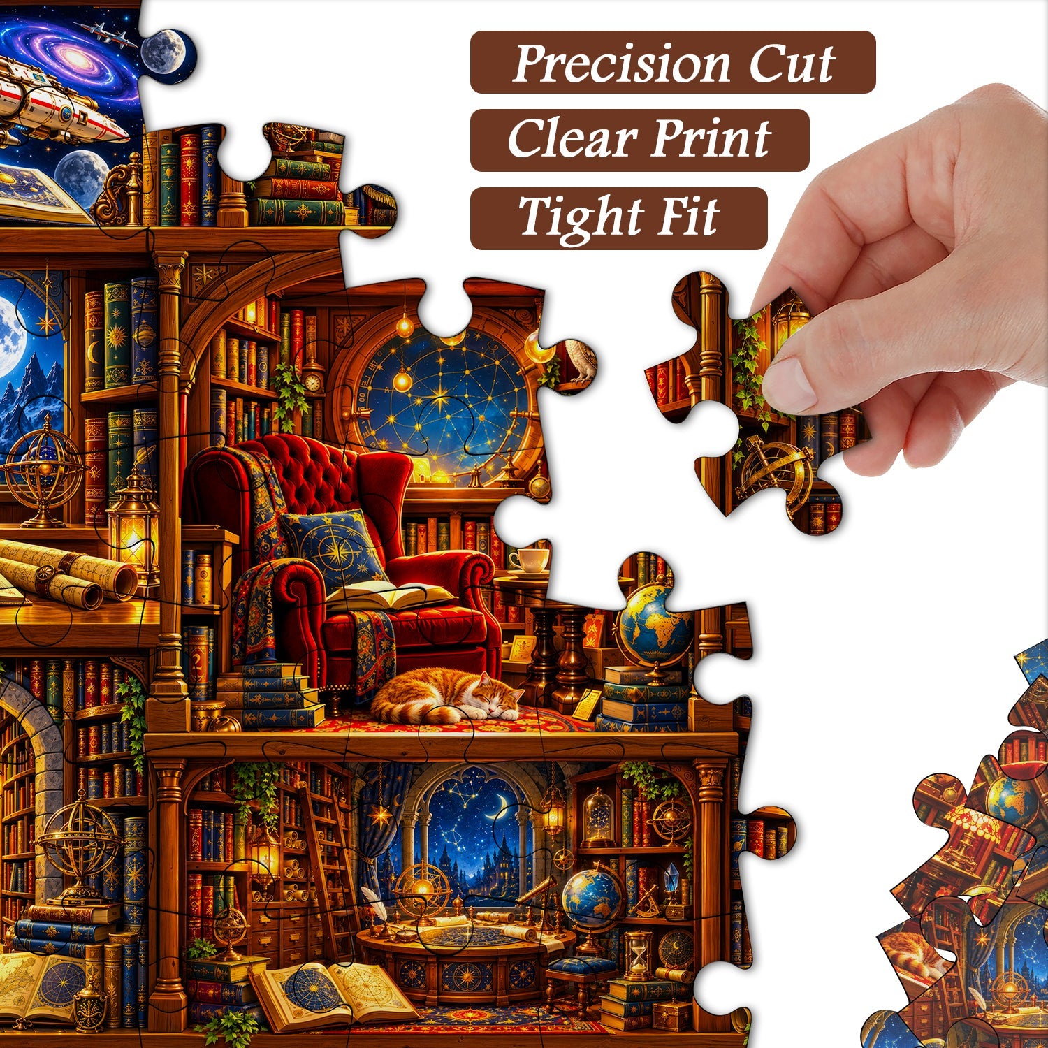 Interstellar Bookshelf Jigsaw Puzzle 1000 Pieces