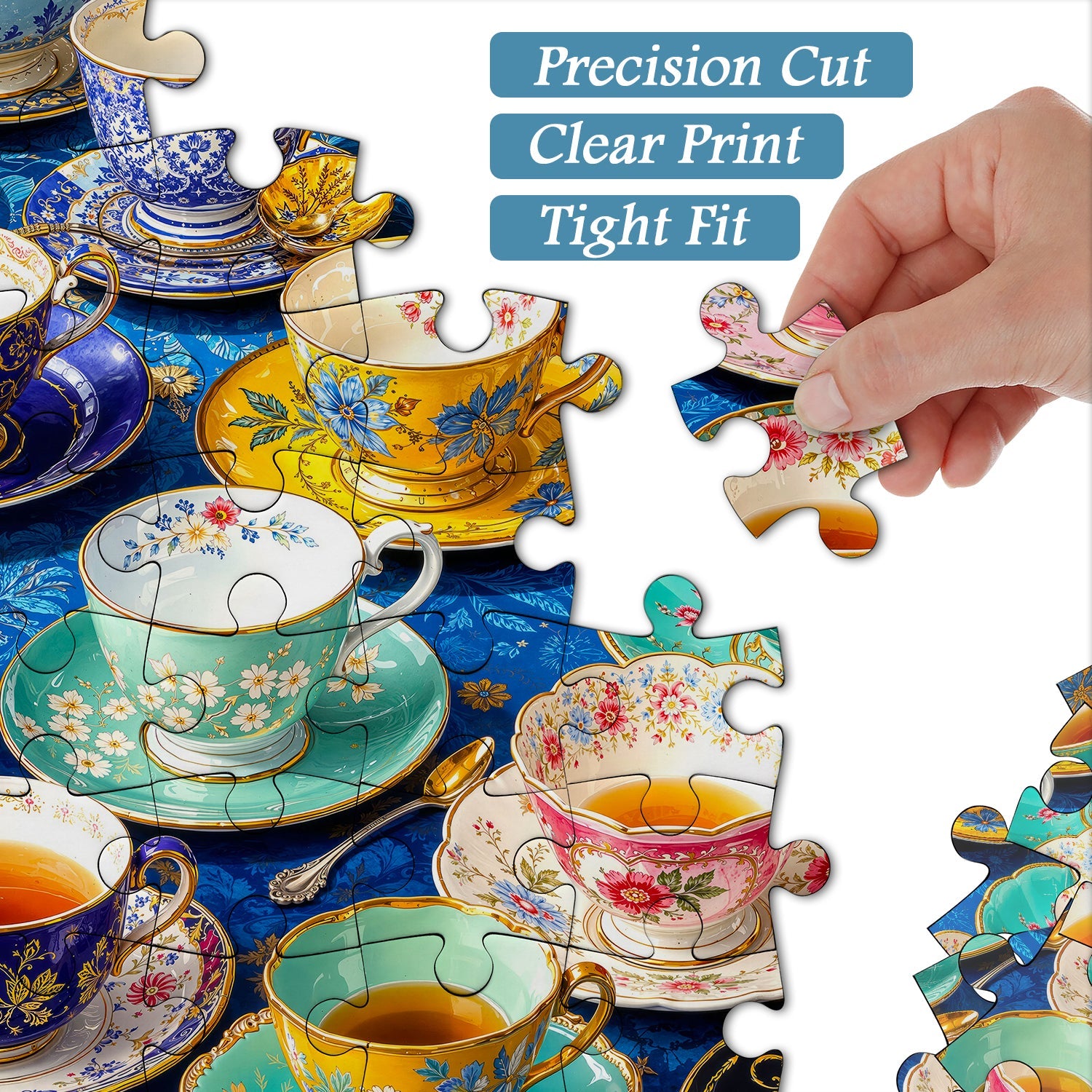 Gilded Bloom Cups Jigsaw Puzzle 1000 Piece