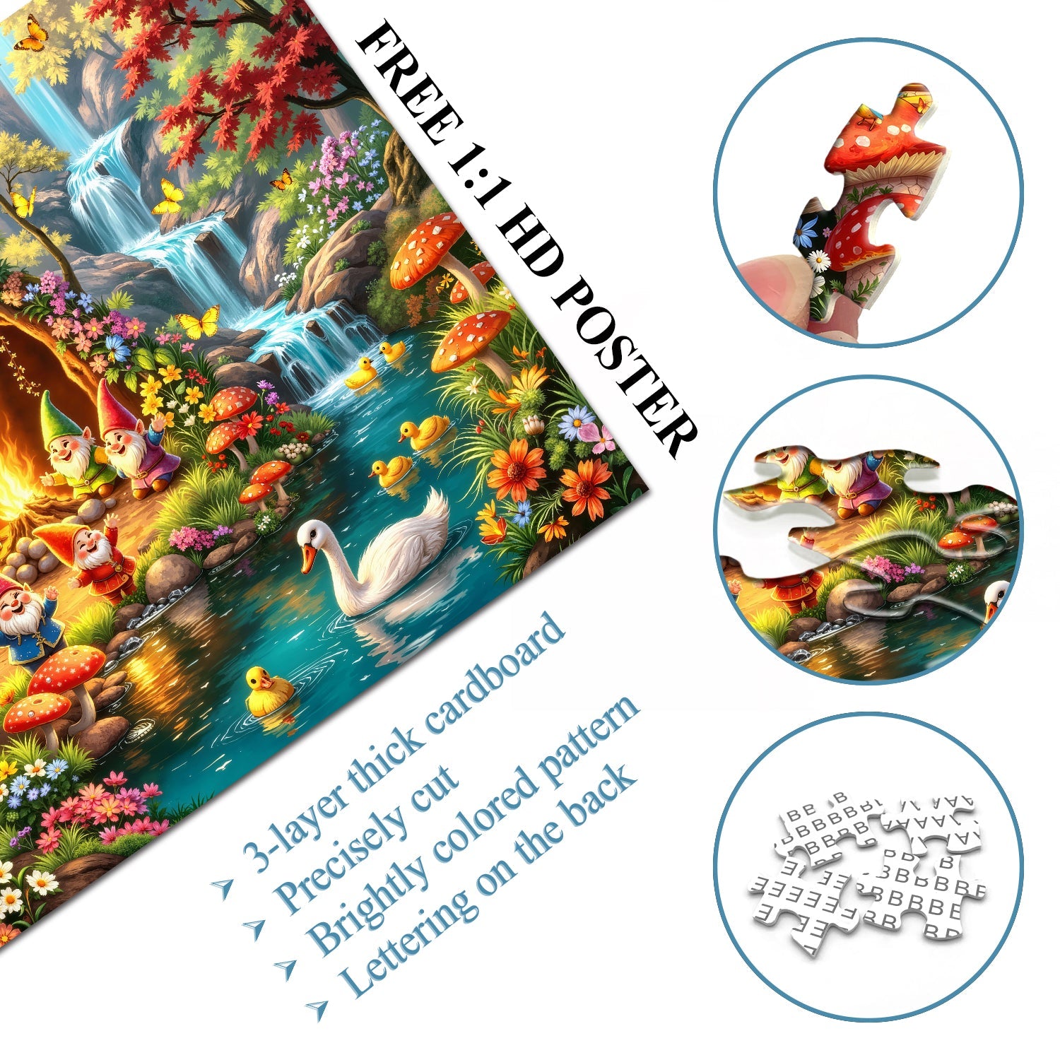 Little Dwarf Forest Party Jigsaw Puzzle 1000 Pieces