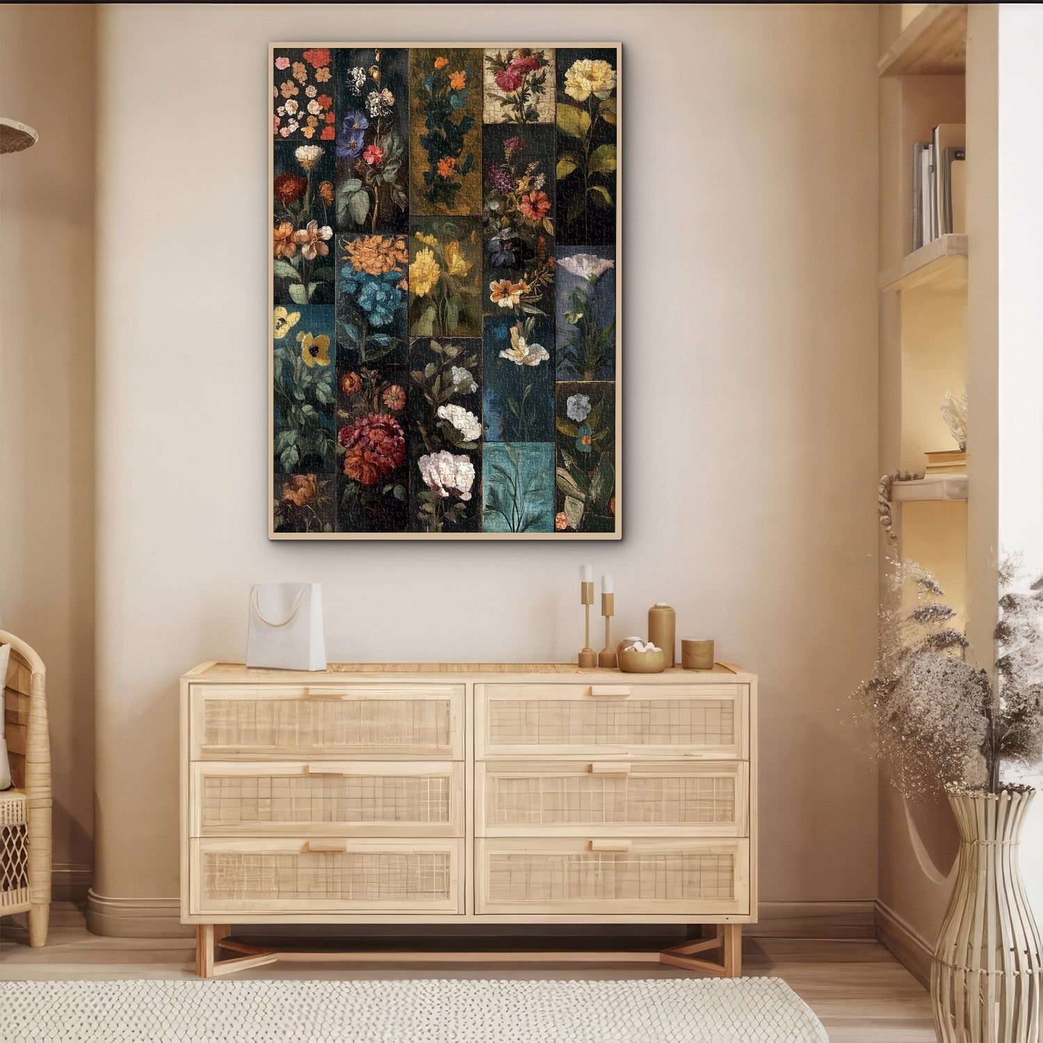 Puzzle de cabinet floral 1000 pièces