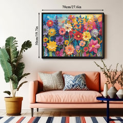 Puzzle en bois de fleurs colorées 1000 pièces