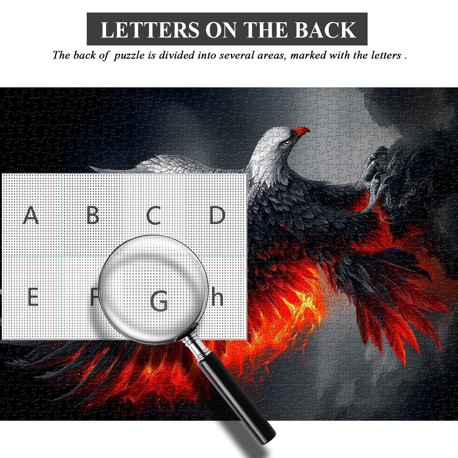 Crimson Flame Eagle Jigsaw Puzzle 1000 Pieces