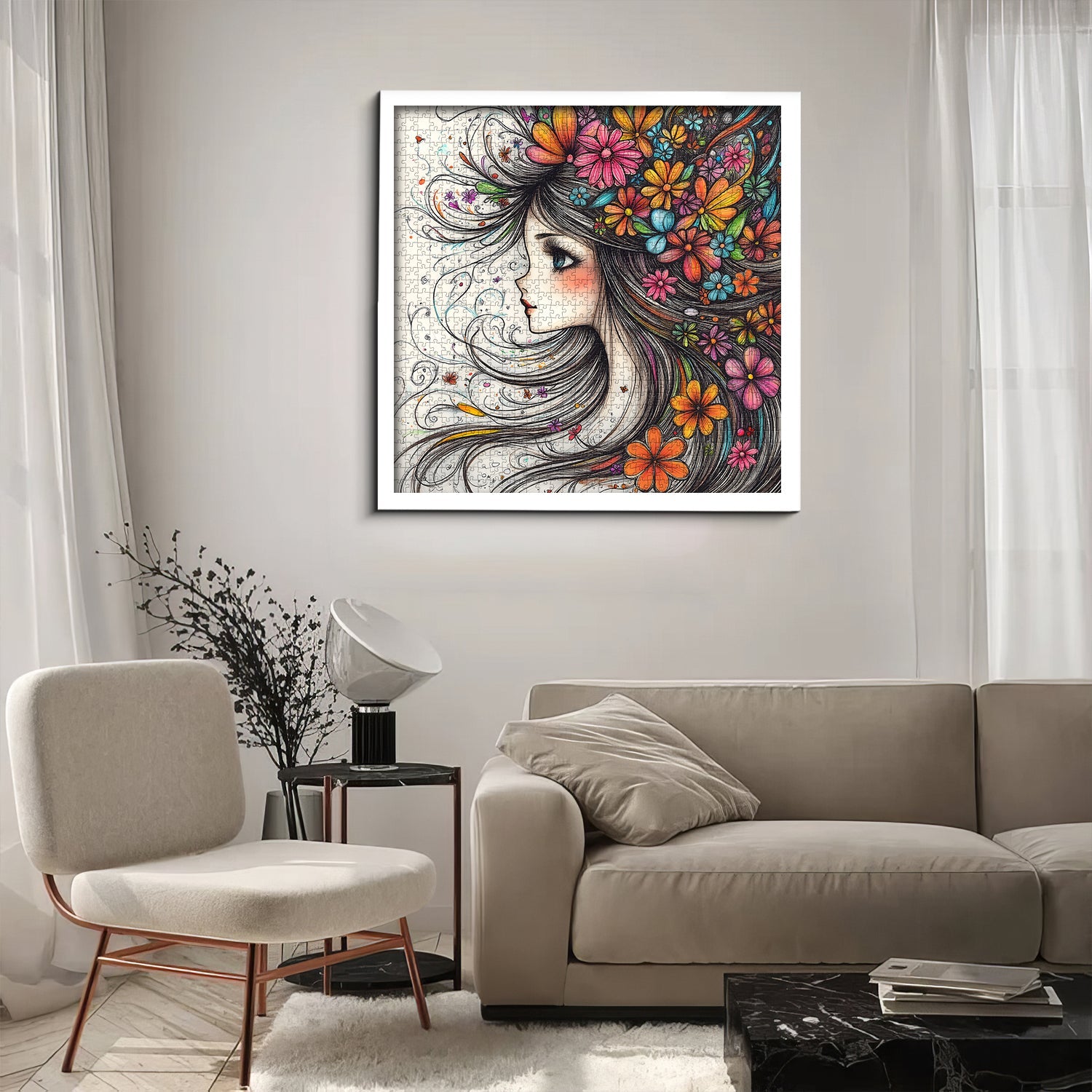 Blossom in Her Hair Jigsaw Puzzle 1000 Pieces