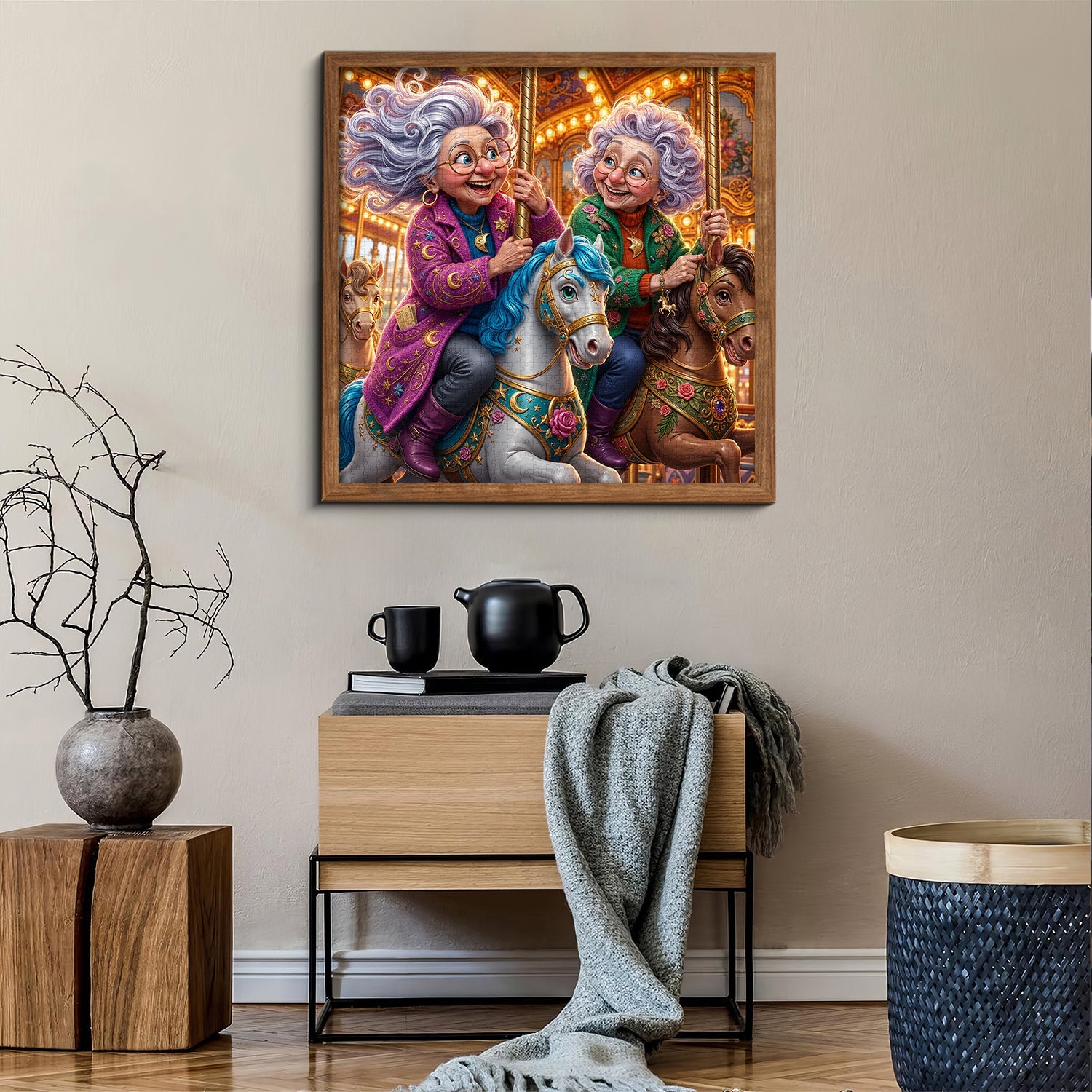 Grandmas' Carousel Trip Jigsaw Puzzle 1000 Pieces