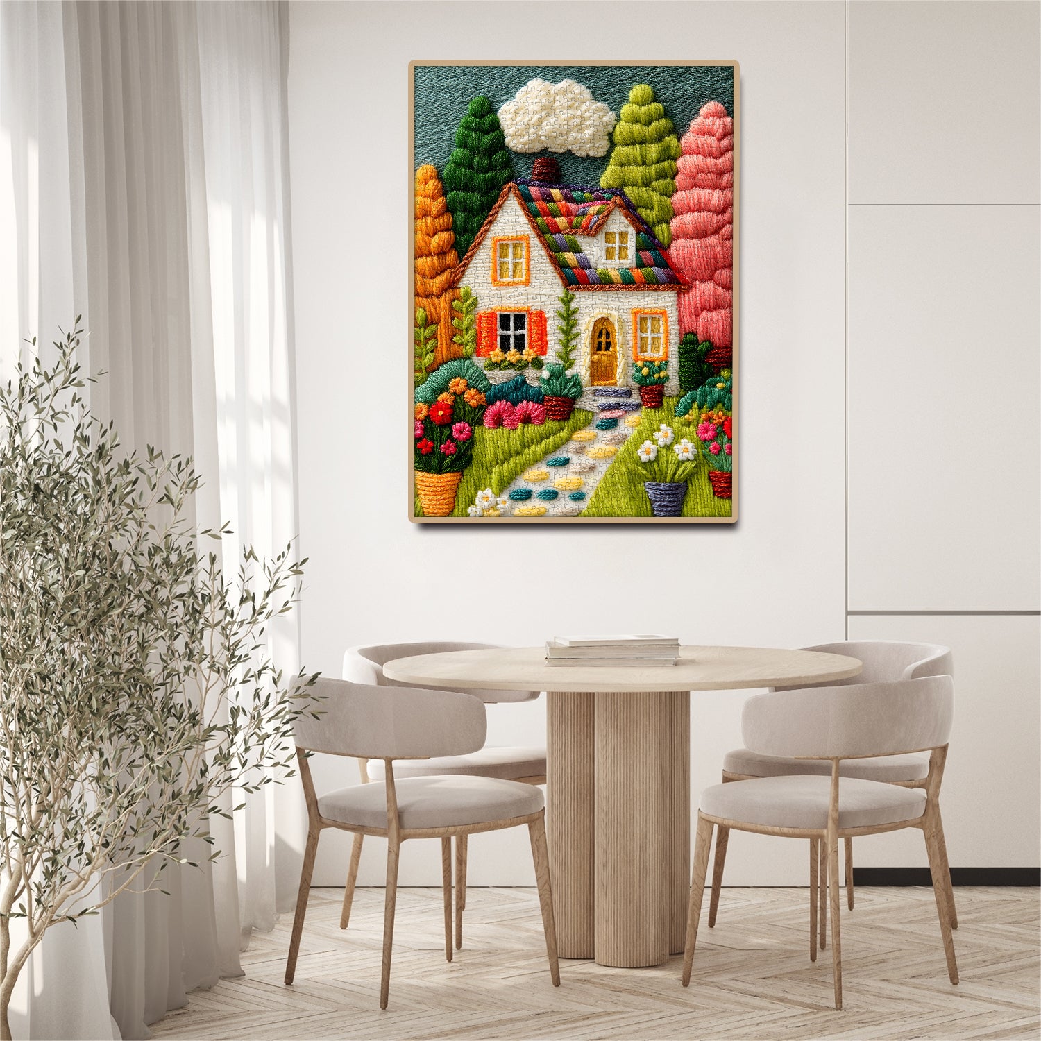 Puzzle Maison Colorée 1000 Pièces