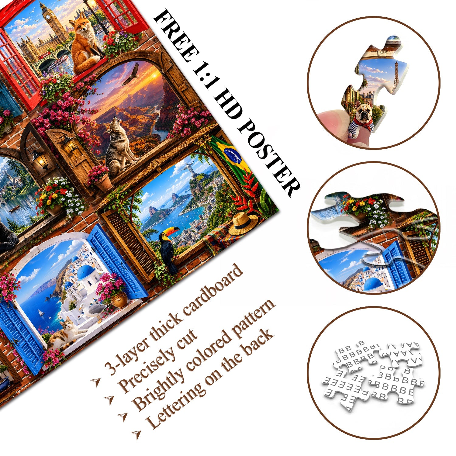 World Panes Jigsaw Puzzle 1000 Piece