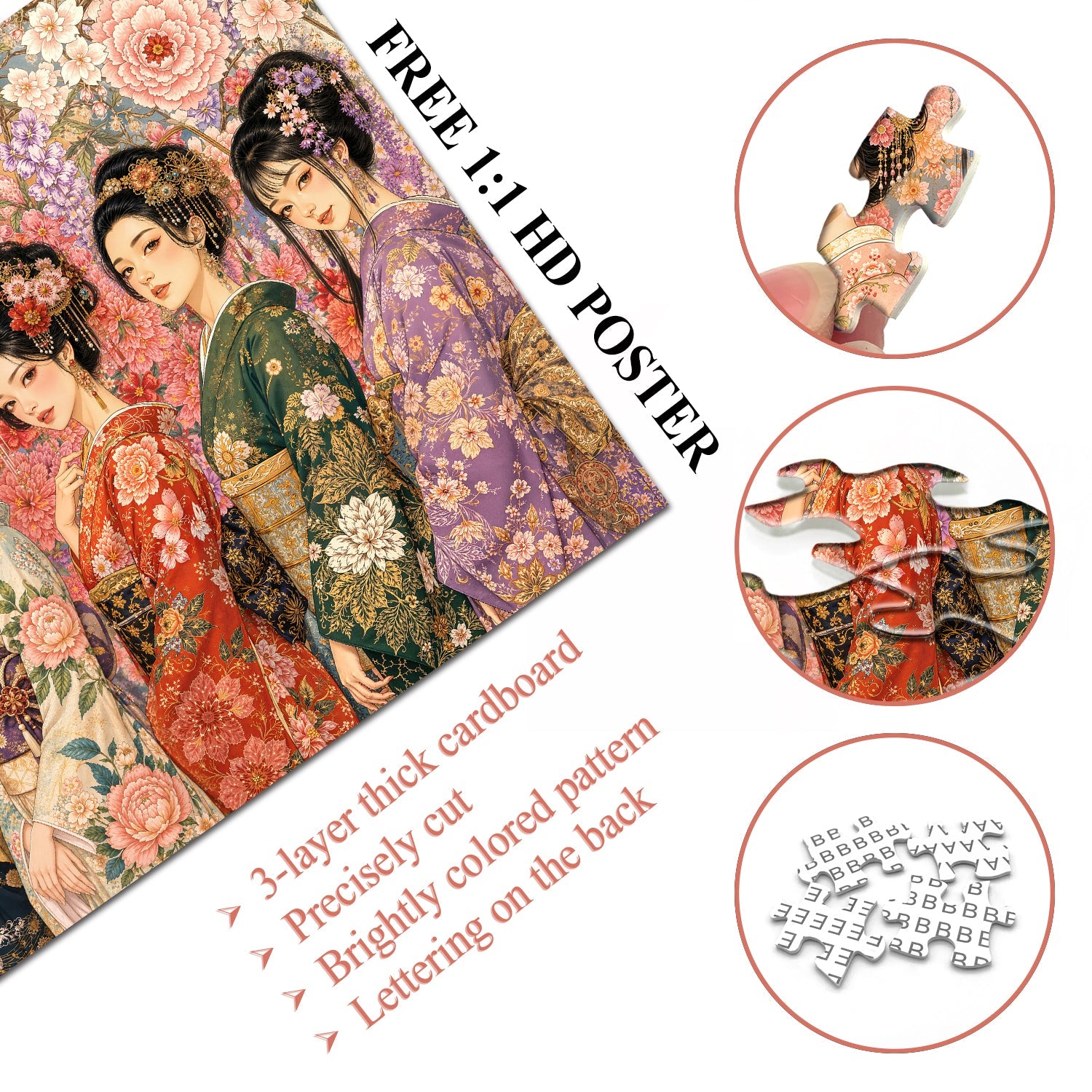 Kimono Maidens Jigsaw Puzzle 1000 Piece