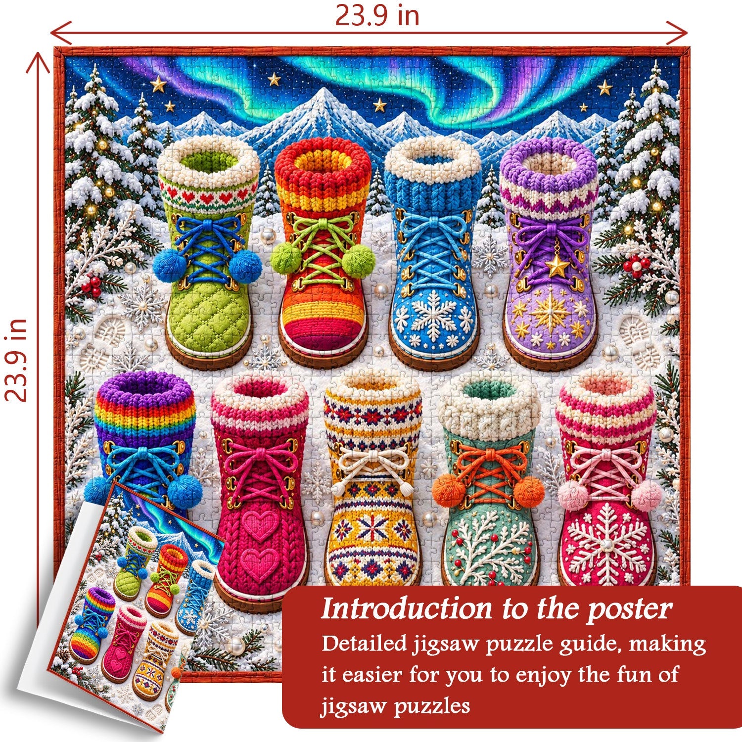 Aurora Knit Boots Jigsaw Puzzle 1000 Pieces