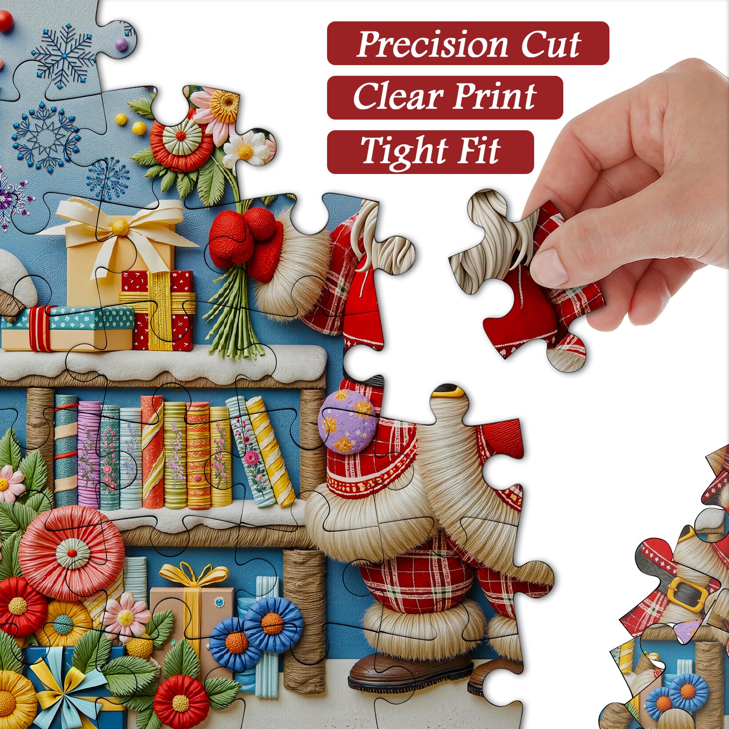 Santa’s Bloomed Blessing Jigsaw Puzzles 1000 Pieces