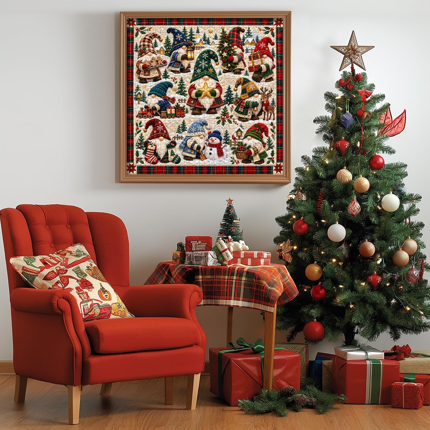 Winter Gnomes Gathering Jigsaw Puzzle 1000 Pieces