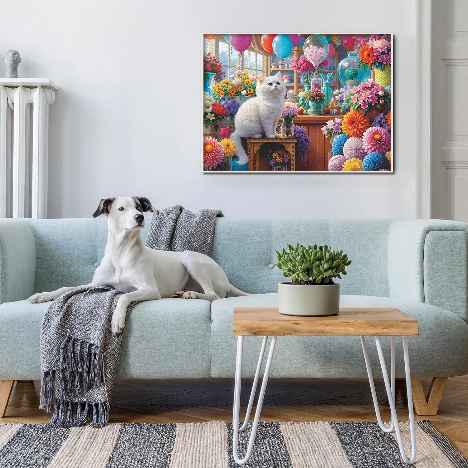 Cat Among Flowers Jigsaw Puzzle 1000 Pieces