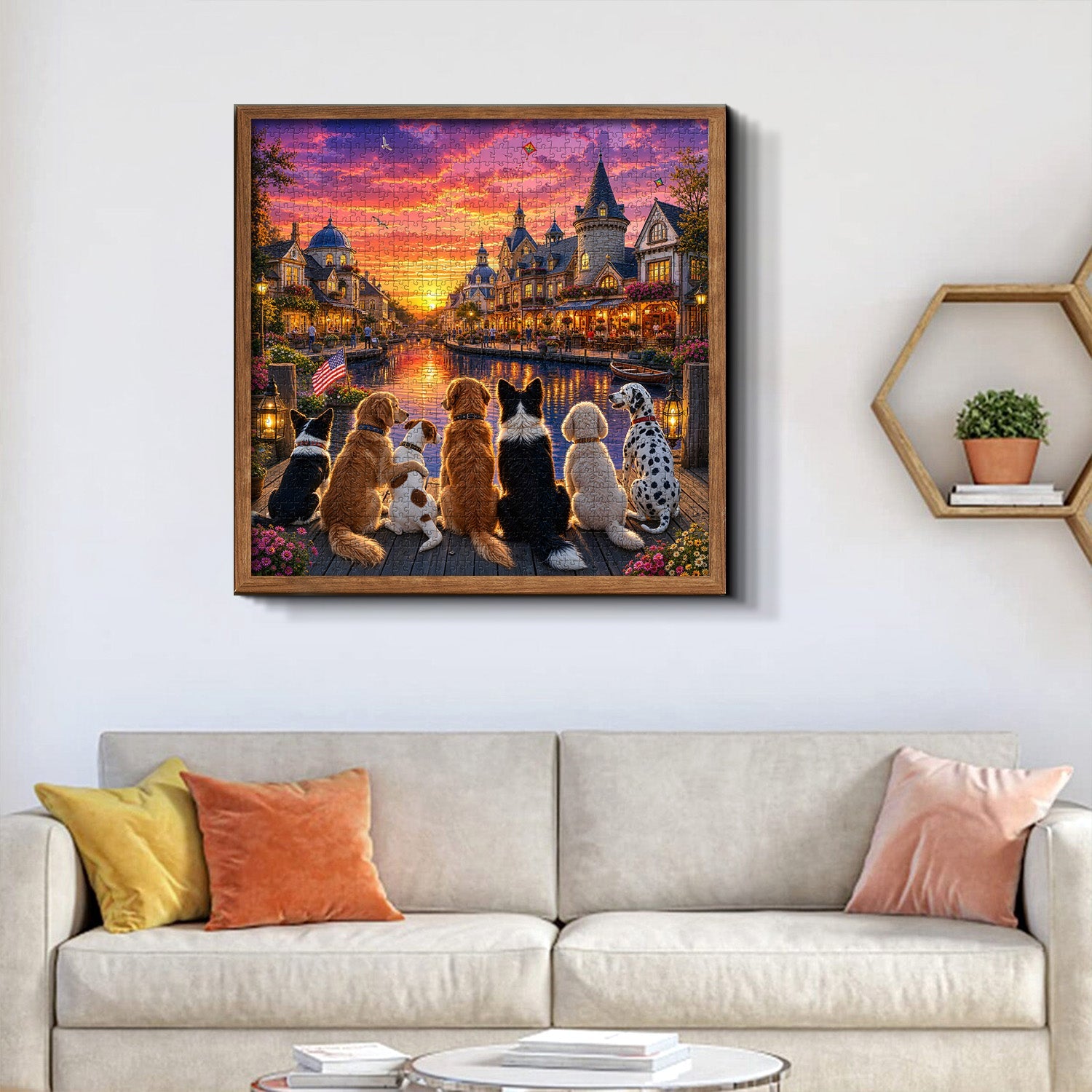 Sunset Dog Pier Jigsaw Puzzle 1000 Piece
