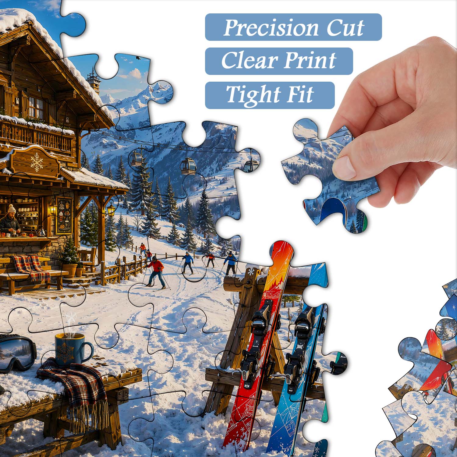 Skiers' Mountain Retreat Jigsaw Puzzle 1000 Pieces