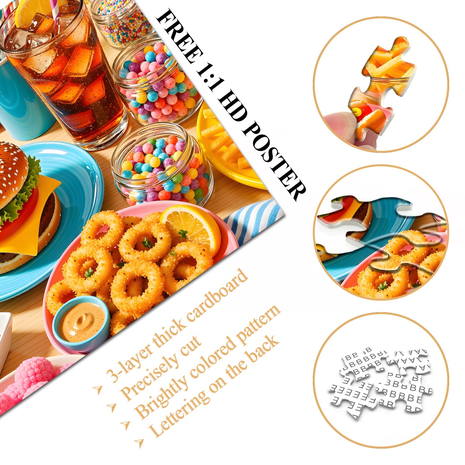 Colorful Bites Jigsaw Puzzle 1000 Pieces