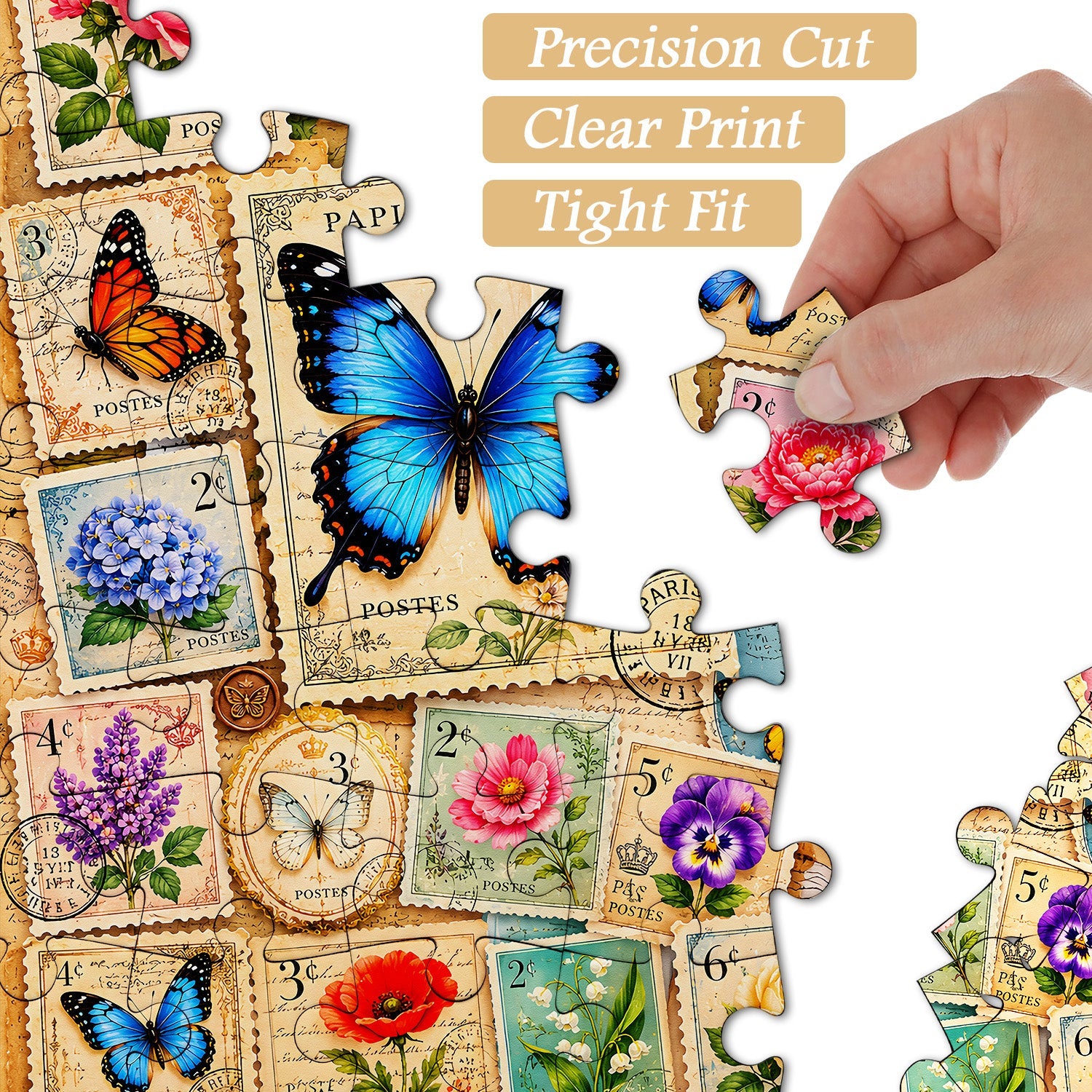 Butterfly Postage Jigsaw Puzzle 1000 Piece