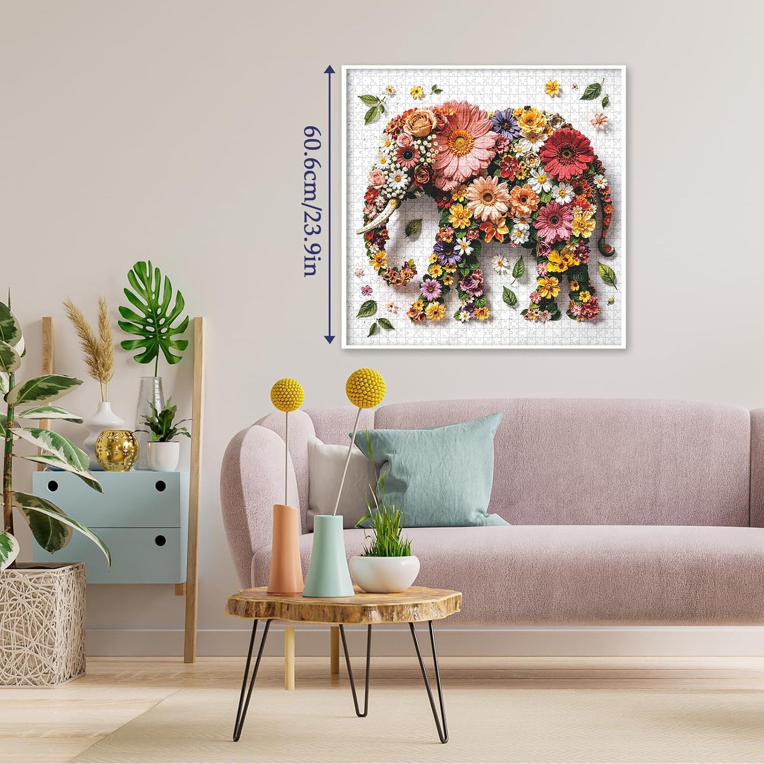 Wildflower Elephant Jigsaw Puzzle 1000 Pieces