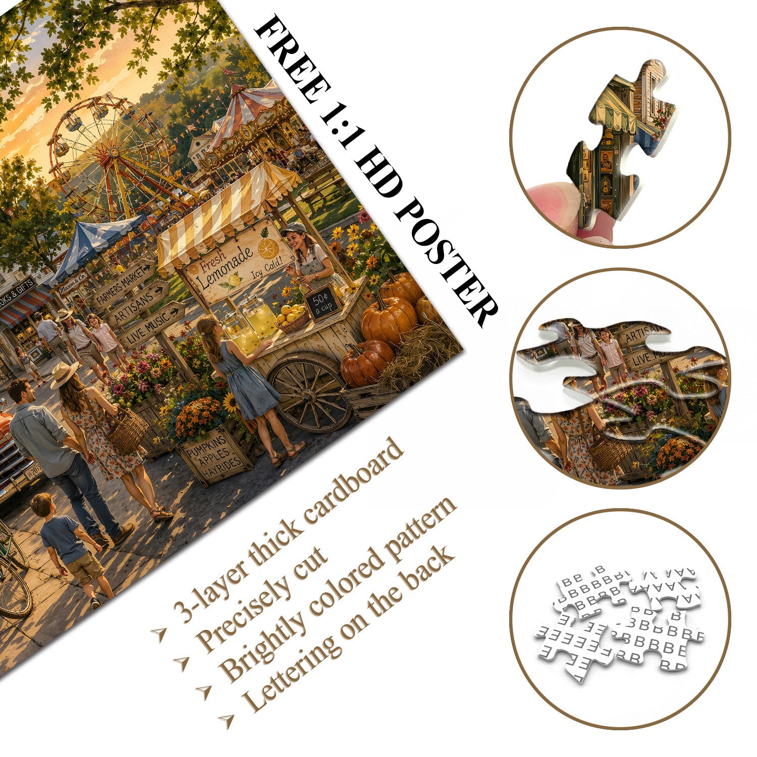 Small Town Fair Jigsaw Puzzle 1000 Piece