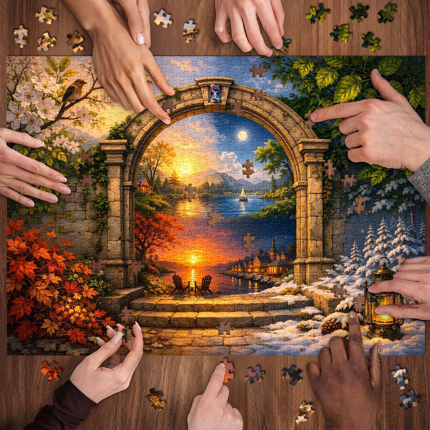 Hourglass Time Gate Jigsaw Puzzle 1000 Piece
