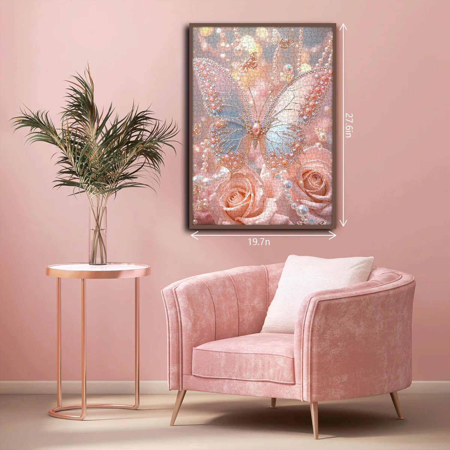 Peach Jewel Butterfly Jigsaw Puzzle 1000 Pieces