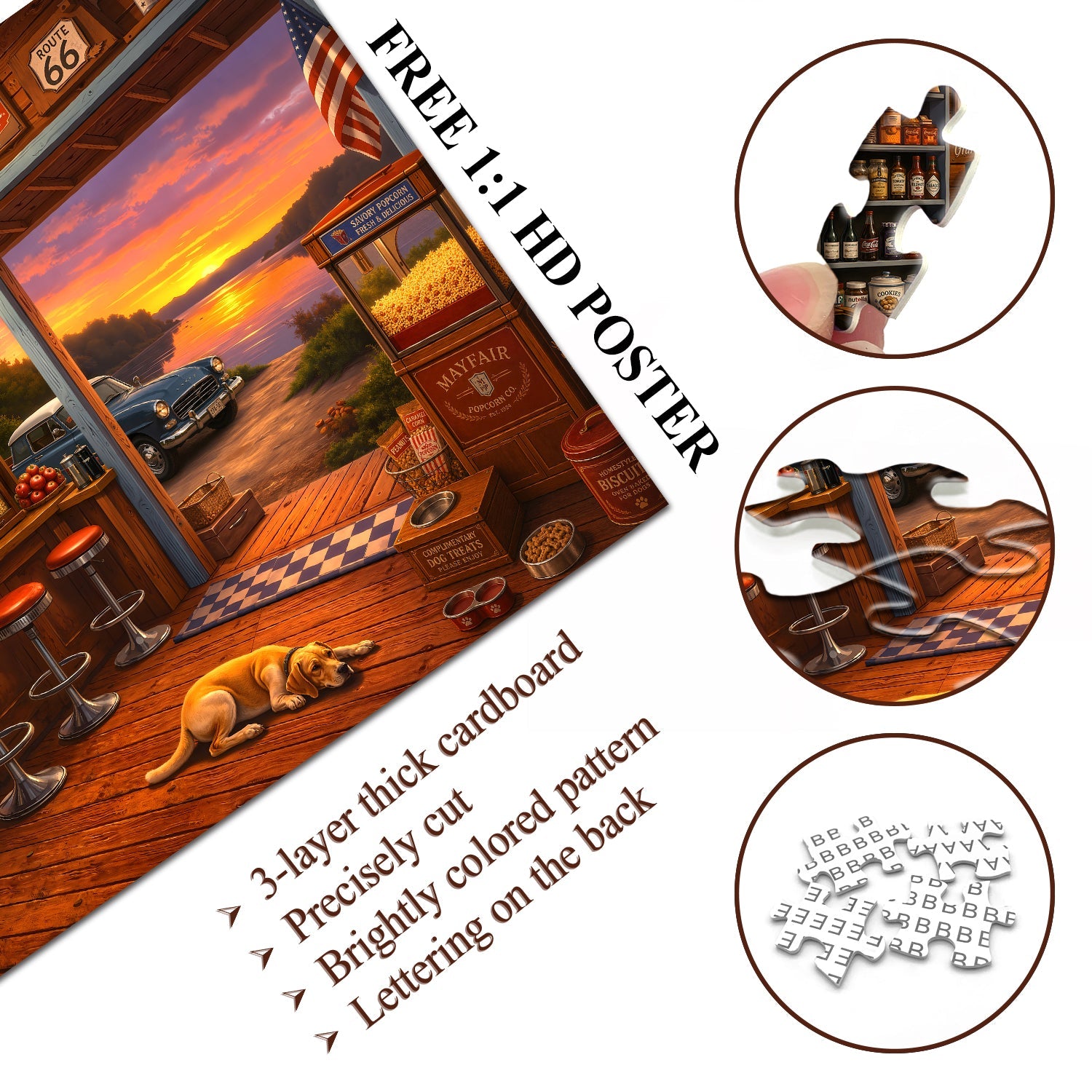 Vintage Lakeside Shop Jigsaw Puzzle 1000 Piece
