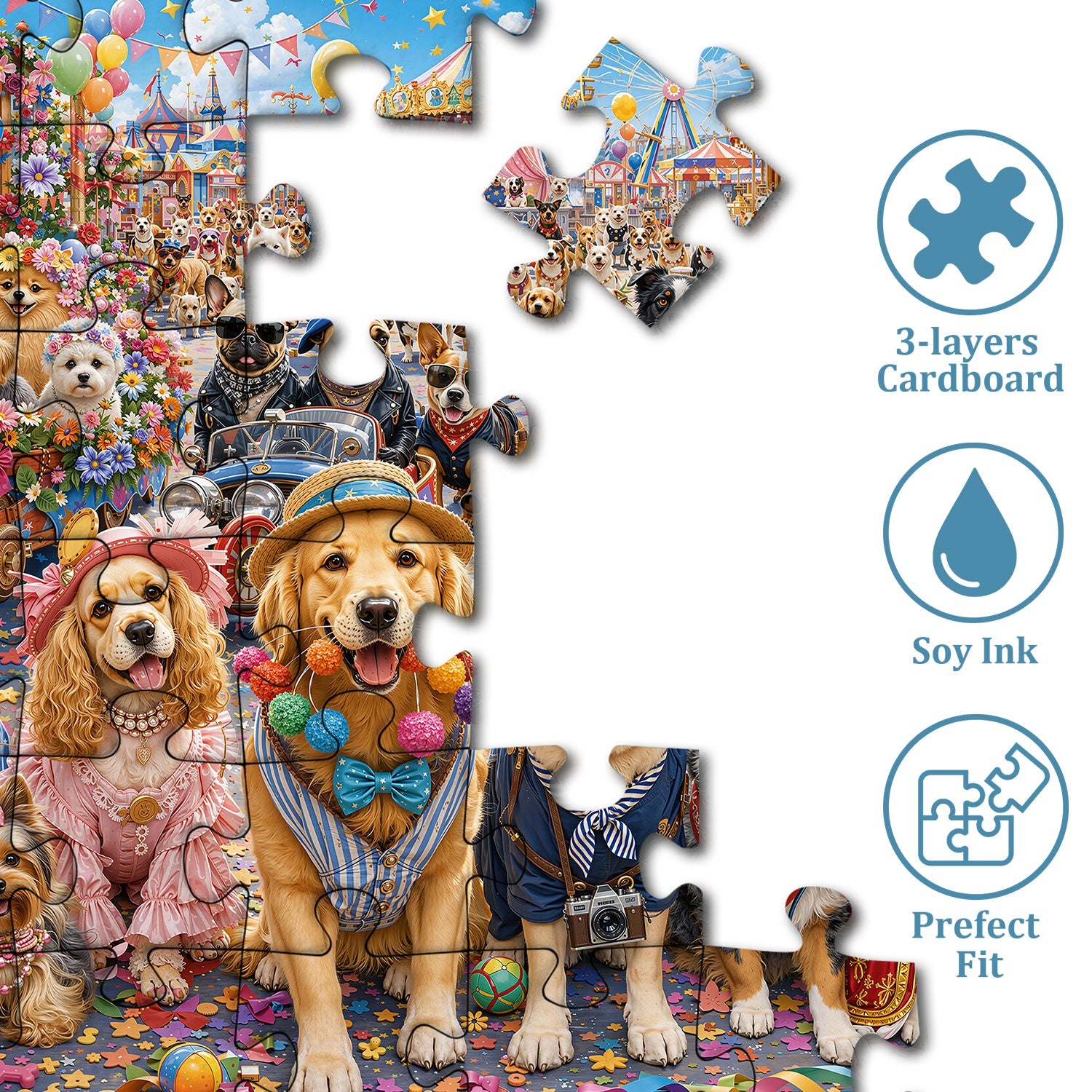 The Grand Doggy Carnival Parade Jigsaw Puzzle 1000 Piece