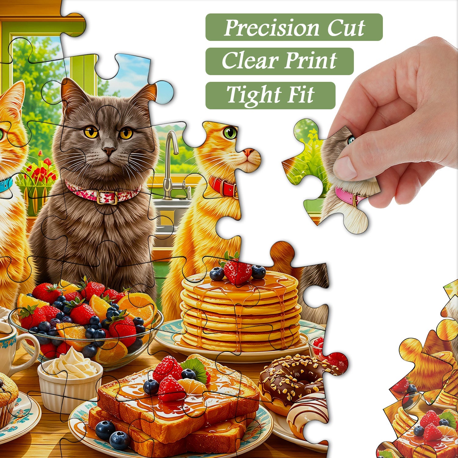 Sweet Cat Feast Jigsaw Puzzle 1000 Piece
